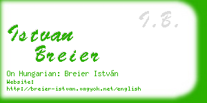 istvan breier business card
